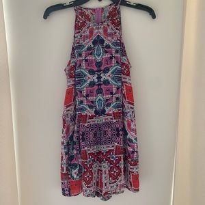 Abbeline High Neck Romper With Pockets
